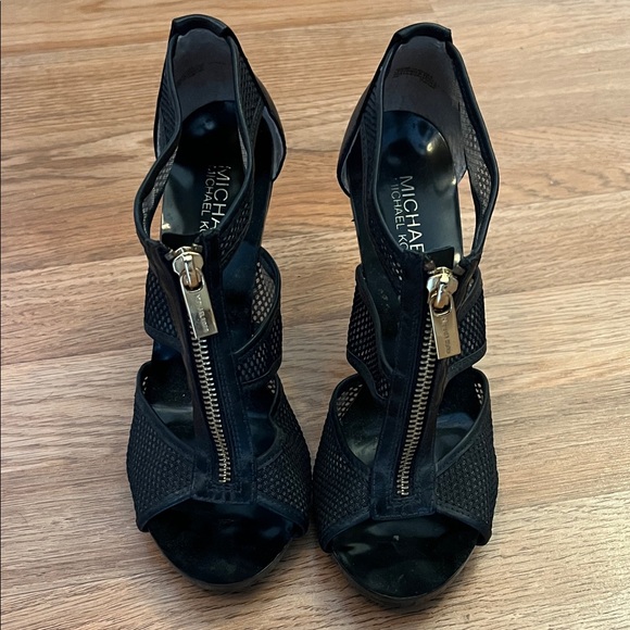 Michael Kors Black Mesh Heels - Picture 1 of 5